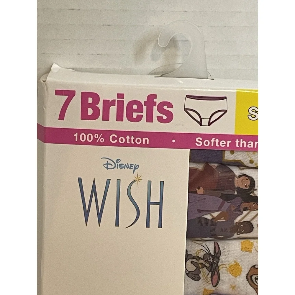 Disney WISH Girls 100% Cotton 7 Pairs Briefs Panties Size 8 NEW